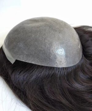 Single Knotted Polyskin Base Human Hair Toppers for Women
