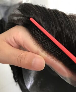 Single Knotted Full Thin Skin Men's Hair System | Durable Poly Skin Toupee