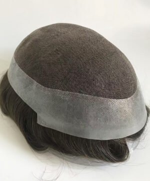 French Lace Human Hair Toupee for Mens with Poly Skin Perimeter | Australia Style