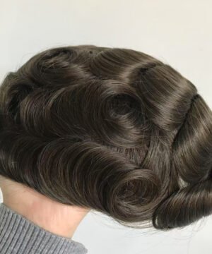 French Lace Human Hair Toupee for Mens with Poly Skin Perimeter | Australia Style