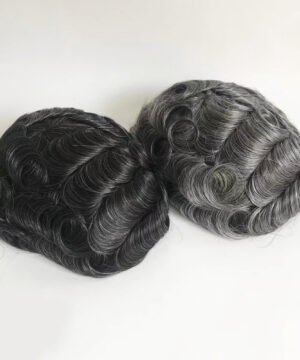 French Lace Toupee Hair Systems For Men | Q6 Style Poly Back