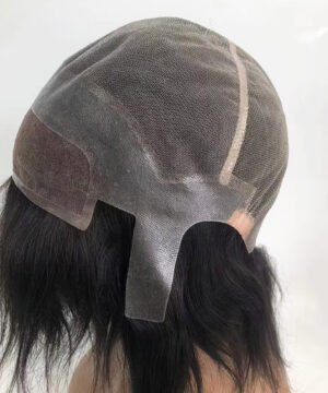 Full Lace Men's Hair Pieces Wigs With PU Around