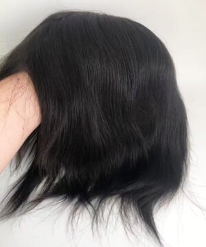 Full Lace Men's Hair Pieces Wigs With PU Around