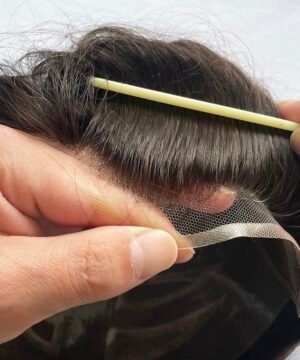 On rite mono top Swiss lace hairline hair toupee for men