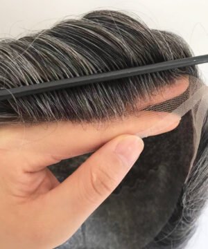 Swiss Lace Toupee Hair System with Poly Skin Back | Q6 Style