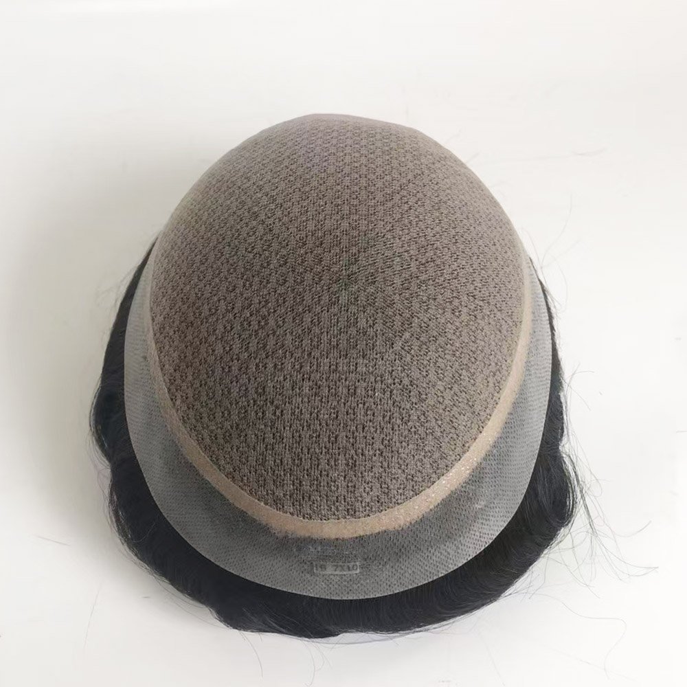 Silk Base Skin Mens Hair Replacement With PU Perimeter