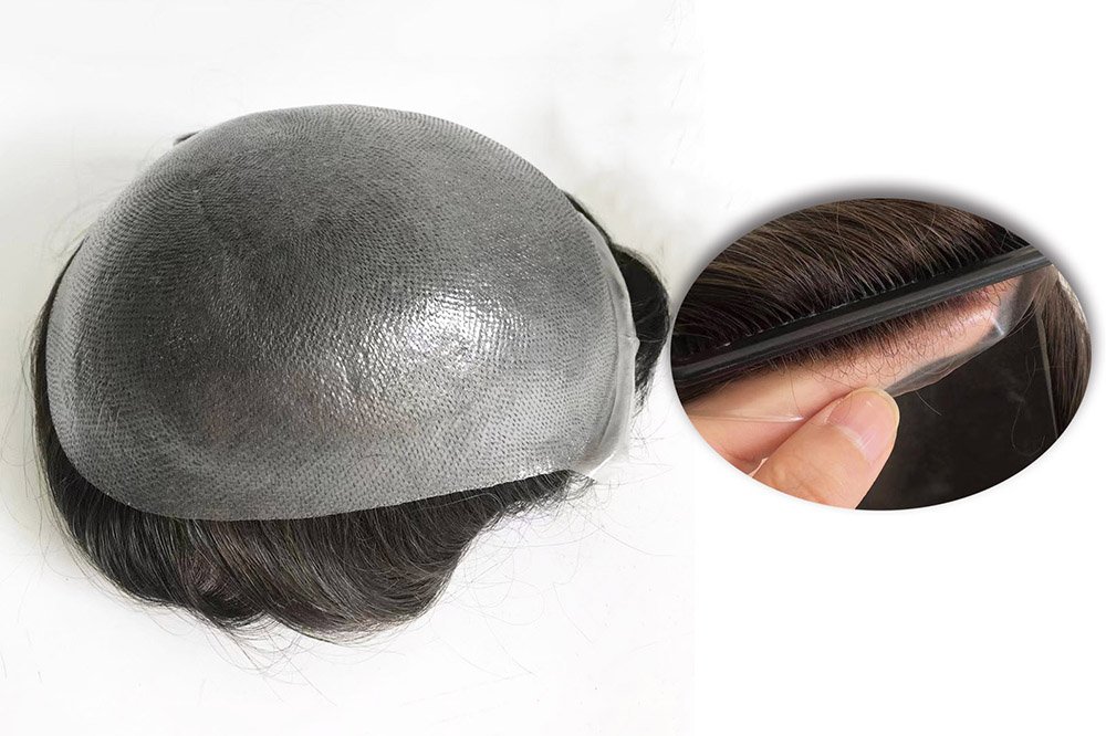 Skin base men's hair toupee pieces