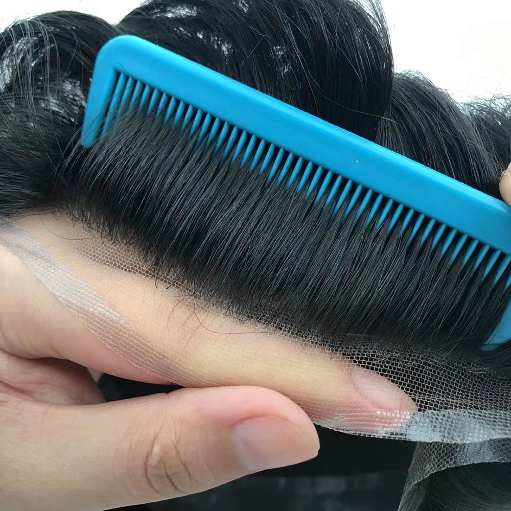 French Lace Hair Piece System For Men With Swiss Lace Front | Hollywood Style