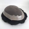 Fine Mono Base Mens Hair Replacement | Toupee with PU Perimeter and Folded Lace Front