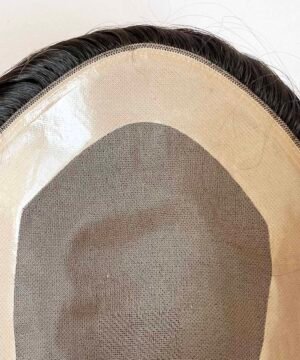 Fine Mono Base Mens Hair Replacement | Toupee with PU Perimeter and Folded Lace Front