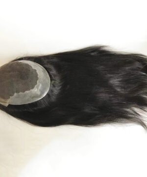 Swiss Lace Hair Topper with Polyskin Back for Thinning Hair