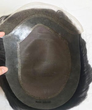 Mono Top Human Hair Piece Men's Toupee
