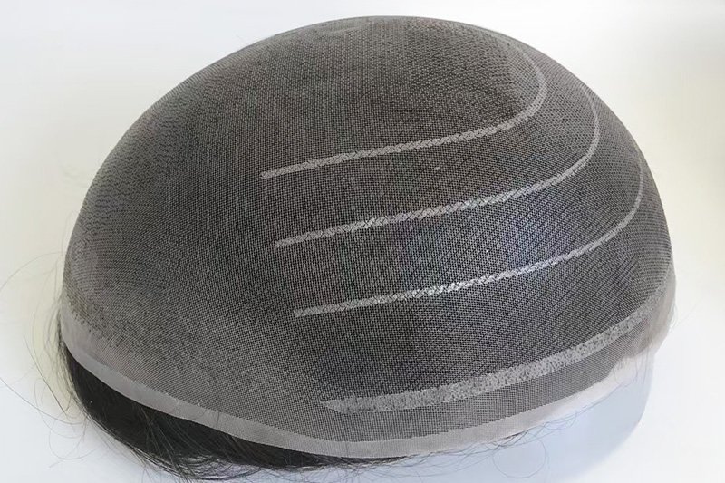 Welded full mono base toupee